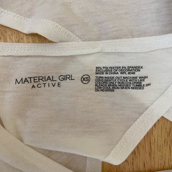 Material Girl Active Semi-Cropped Fierce T-Shirt Size XS - Picture 7 of 7